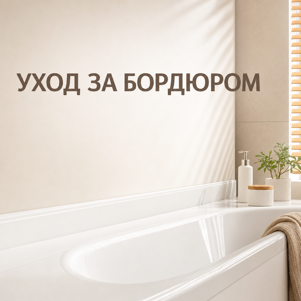 Уход за акриловым бордюром: чем мыть, откуда налёт и чернота на шве